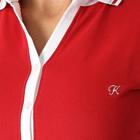 Kaporal - Robe Polo Manches Courtes Femme Koali Rouge
