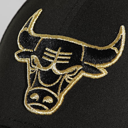 New Era - Casquette 9Forty Black And Gold Chicago Bulls Noir Doré