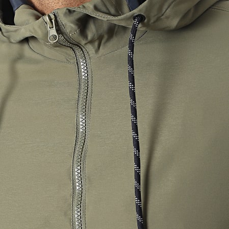 Produkt - Cortavientos con capucha William Light verde caqui azul marino