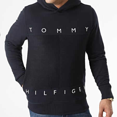 Tommy Hilfiger - Felpa con cappuccio Mono Design 2153 blu navy