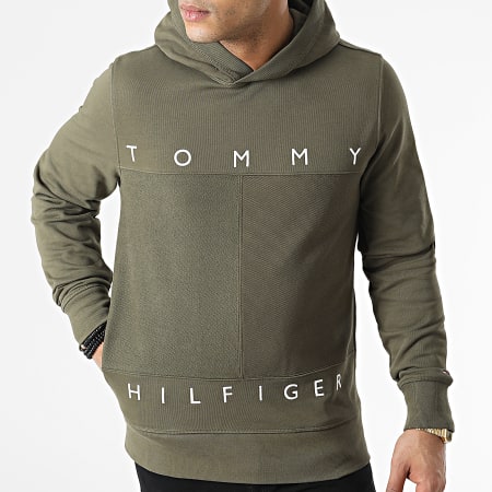 Tommy Hilfiger - Felpa con cappuccio Mono Design 2153 Verde Khaki