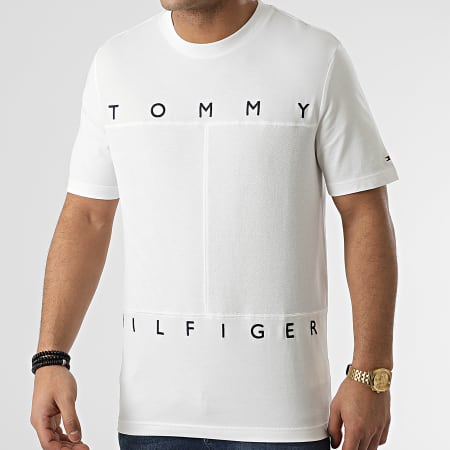 Tommy Hilfiger - Tee Shirt Mono Flag Patchwork 2169 Vert Kaki