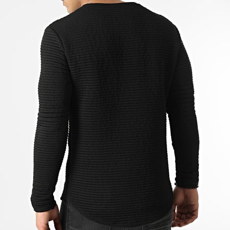 Uniplay - Tee Shirt Manches Longues Oversize UP-T897 Noir