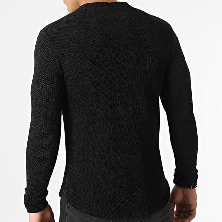 Uniplay - Tee Shirt Manches Longues Oversize UP-T898 Noir