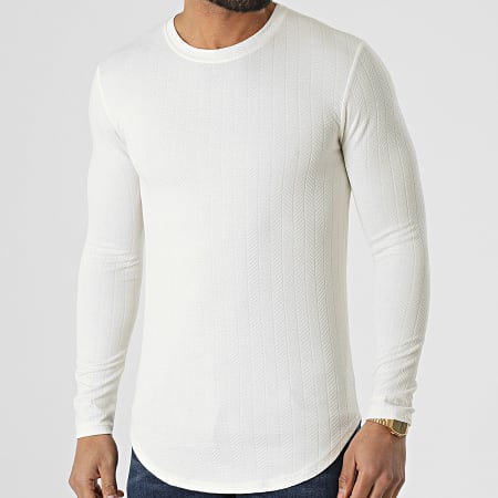 Uniplay - Tee Shirt Manches Longues Oversize UY767 Blanc