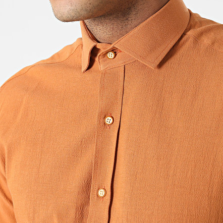 Black Needle - 3607 Oranje Shirt Met Lange Mouwen