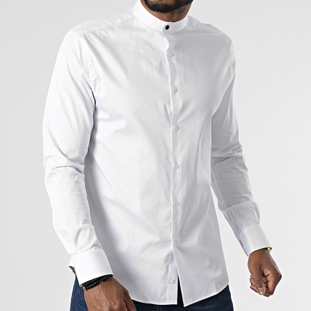 Black Needle - Camicia a maniche lunghe 4002 Bianco