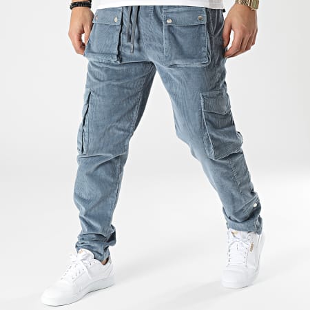 Pantalon cargo bleu clair best sale