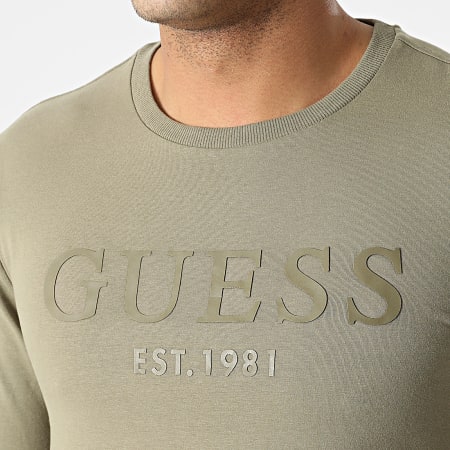 Guess - Tee Shirt Manches Longues M2RI01-J1311 Vert Kaki