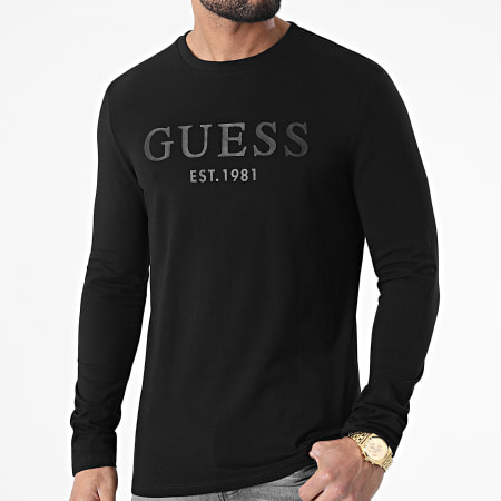 Guess - Tee Shirt Manches Longues M2RI01-J1311 Noir