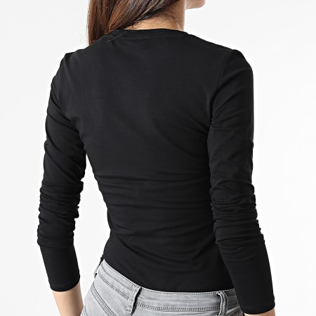 Guess - Tee Shirt Manches Longues Femme Strass W2RI19-J1311 Noir