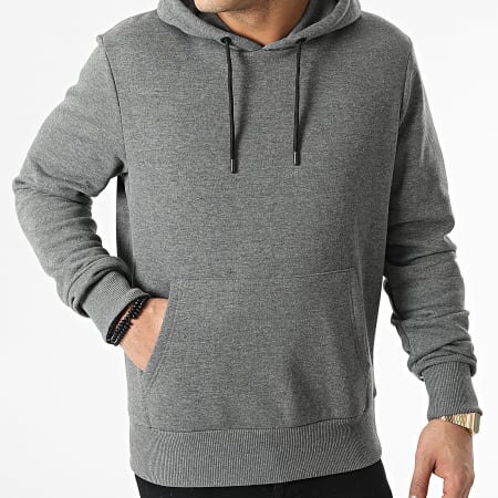 Paname Brothers - Sweat Capuche Sergio Gris Anthracite Chiné