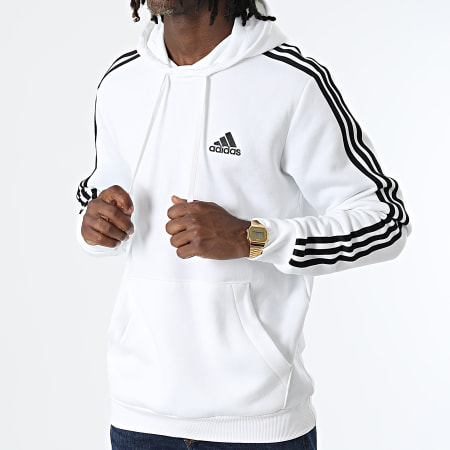 Adidas Sportswear - Sweat Capuche A Bandes GU2522 Blanc