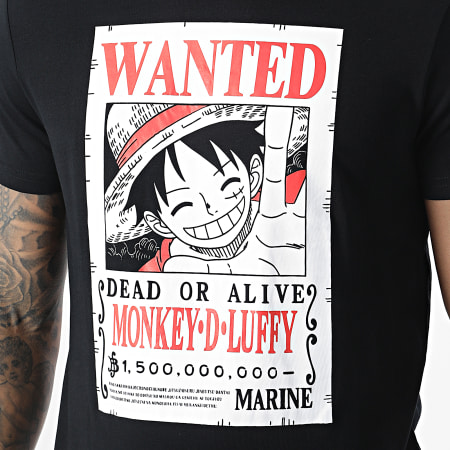 Capslab - Tee Shirt Wanted Luffy Noir