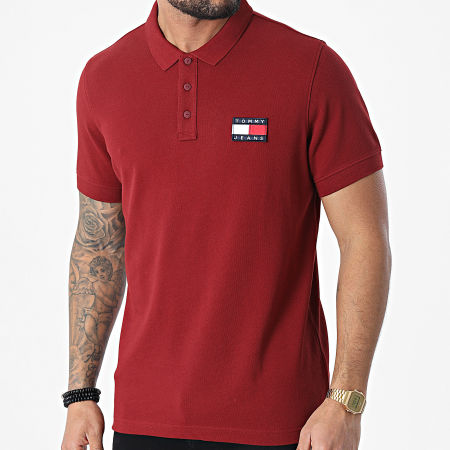 Tommy Jeans - Polo a manica corta Badge 9444 Bordeaux