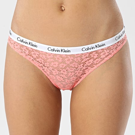 Calvin Klein - Lot De 3 Culottes Femme QD3926E Rouge Corail Blanc