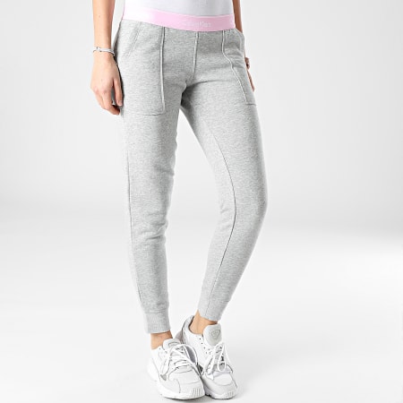 Calvin Klein - Pantalon Jogging Femme QS5716E Gris Chiné Rose