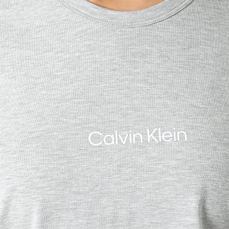 Calvin Klein - Tee Shirt Femme QS6756E Gris Chiné