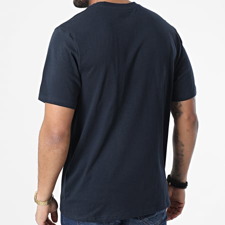 Element - Tee Shirt Poche Basic Pocket Label Bleu Marine