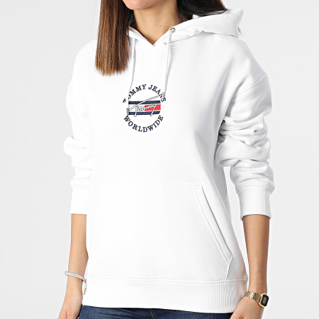 Tommy Jeans - Sweat Capuche Femme Timeless 2 1767 Blanc