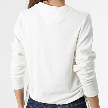 Tommy Jeans - Sweat Crewneck Towelling Side Knot 1817 Blanc