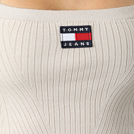 Tommy Jeans - Top Femme Crop Badge 1875 Beige