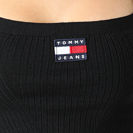 Tommy Jeans - Top Femme Crop Badge 1875 Noir