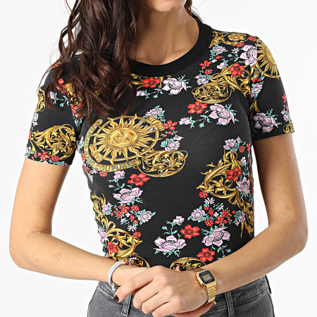 Versace Jeans Couture - Tee Shirt Femme Sunflower Noir Renaissance