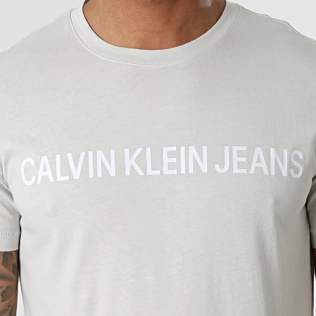 Calvin Klein - Tee Shirt Institutional Logo 7856 Gris Clair
