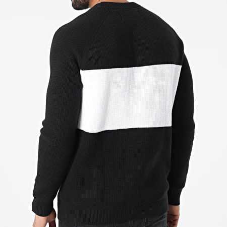 Calvin Klein - Pull Textured Blocking 9659 Noir Blanc