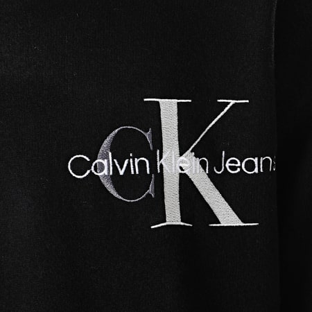 Calvin Klein - Pull Two Tone Monogram Logo 9662 Noir