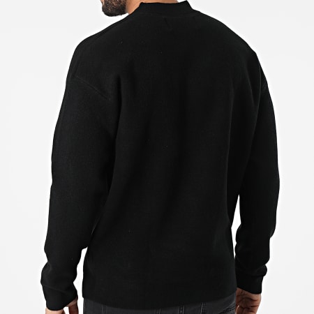Calvin Klein - Jersey bicolor con logotipo de monograma 9662 Negro