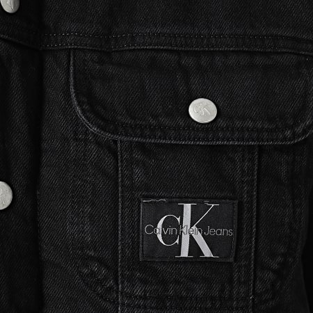 Calvin Klein Jeans - Veste Jean A Col Fourrure 9796 Noir