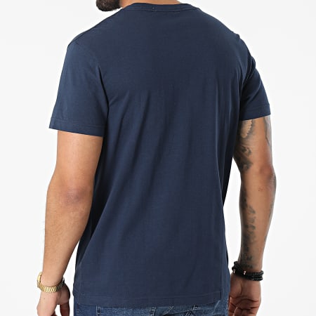 Calvin Klein - Tee Shirt Poche Monogram Logo 9876 Bleu Marine