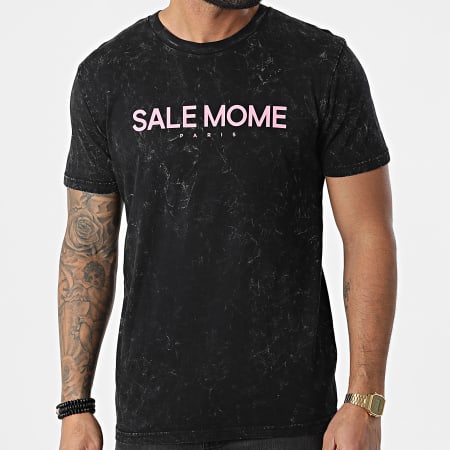 Sale Môme Paris - Maglietta Lapin Dye Nero Rosa