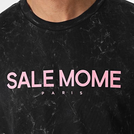 Sale Môme Paris - Tee Shirt Lapin Dye Noir Rose