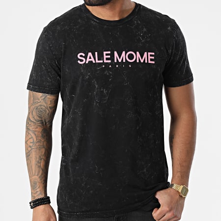 Sale Môme Paris - Maglietta Lapin Dye Nero Rosa