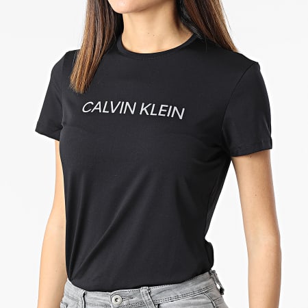 Calvin Klein - Tee Shirt Femme GWF1K140 Noir Réfléchissant
