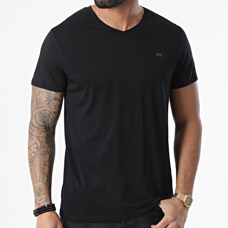 Diesel - Juego de 2 camisetas con cuello en V A05428-0LDAS Negro