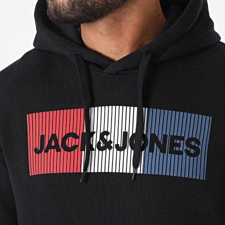 Jack And Jones - Lot De 2 Sweat Capuche Corp Logo Gris Chiné Noir