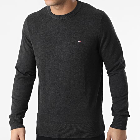 Tommy Hilfiger - Pull 1985 Crew 1316 Gris Anthracite Chiné