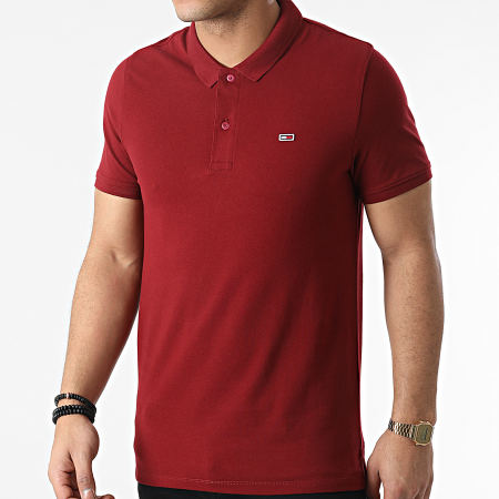 Tommy Jeans - Polo a manica corta Solid Stretch 2219 Bordeaux