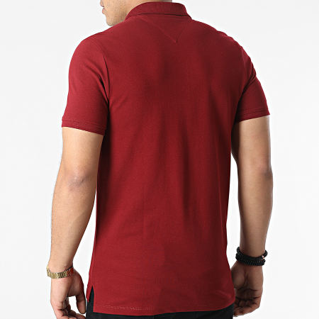 Tommy Jeans - Polo Manches Courtes Solid Stretch 2219 Bordeaux