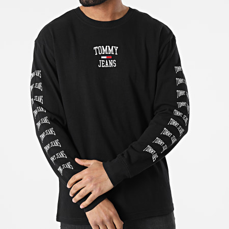 Tommy Jeans - Tee Shirt A Manches Longues Homespun Graphic 2422 Noir