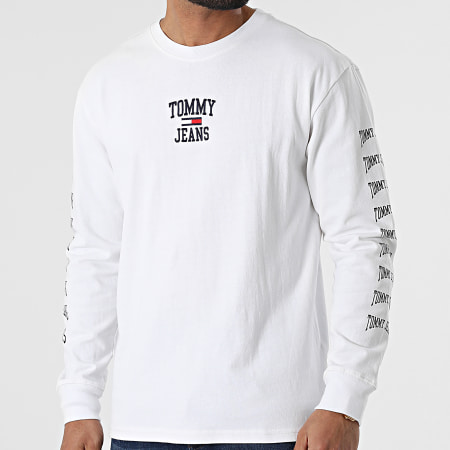 Tommy Jeans - Tee Shirt A Manches Longues Homespun Graphic 2422 Blanc
