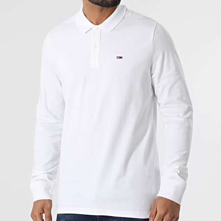 Tommy Jeans - Polo Manches Longues Classics Polo 2423 Blanc