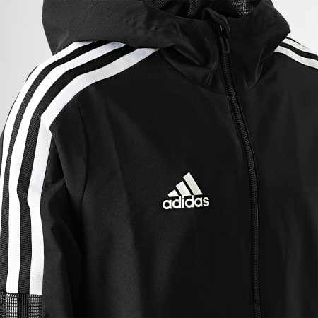 Adidas Originals - Giacca con cappuccio e zip da bambino Tiro21 GP4975 Nero