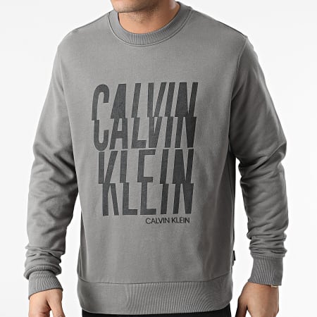Calvin Klein - Sudadera Thunder Logo Crewneck 8451 Gris