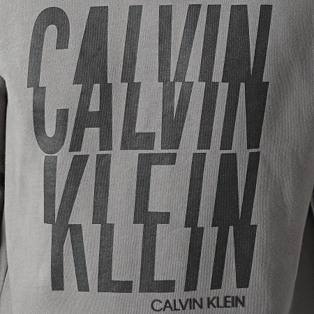 Calvin Klein - Sudadera Thunder Logo Crewneck 8451 Gris