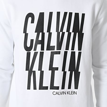 Calvin Klein - Sweat Crewneck Thunder Logo 8451 Blanc